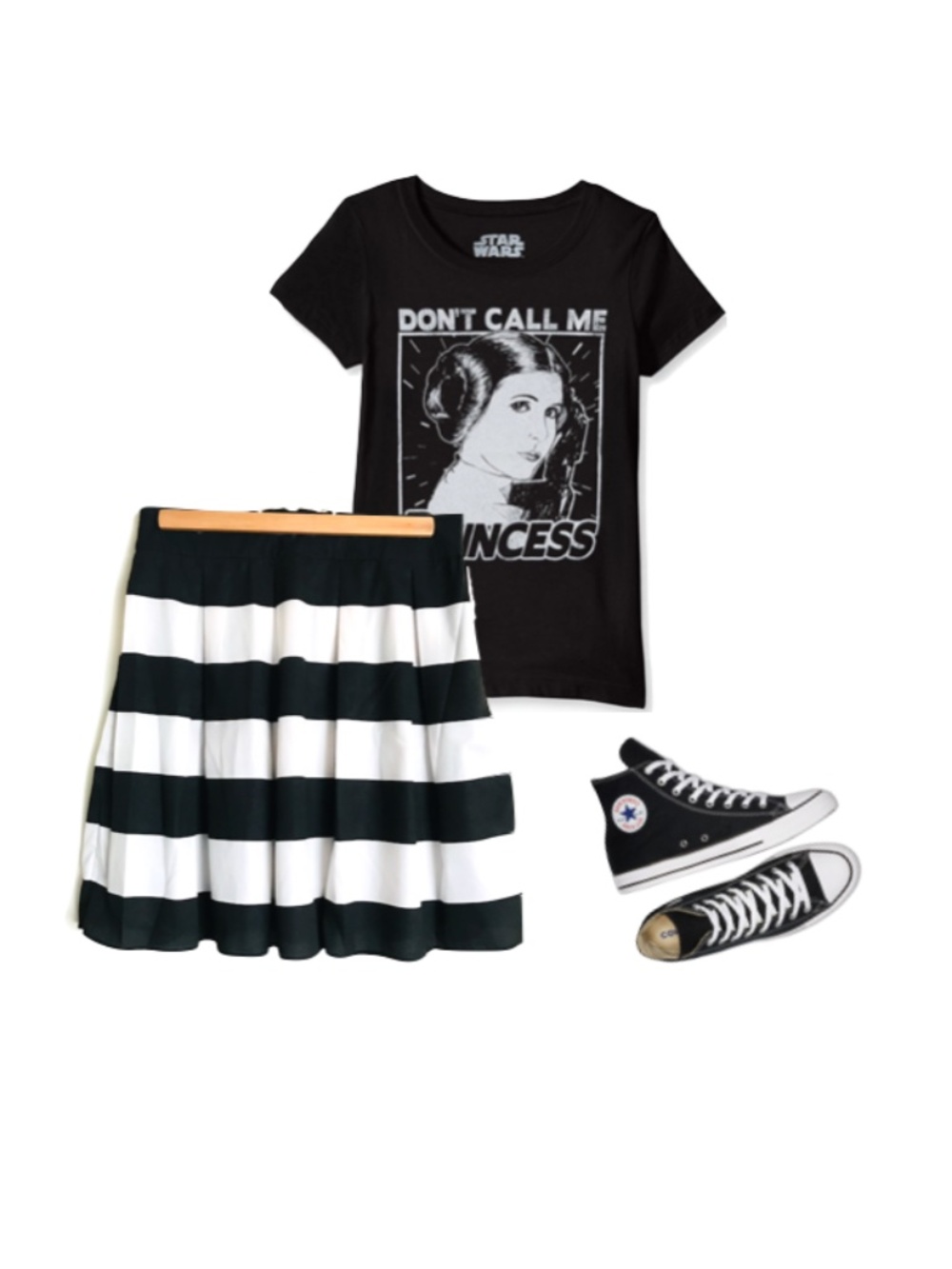 Saks Fifth Avenue black and white striped skirt 29" | medium